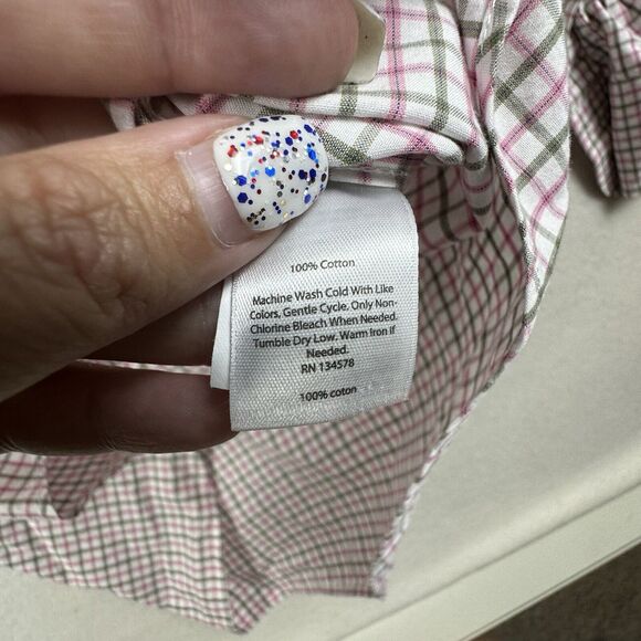 Vineyard Vines Shirt Mens Large Green Pink Plaid Classic Fit MURRAY Shirt - Picture 11 of 13